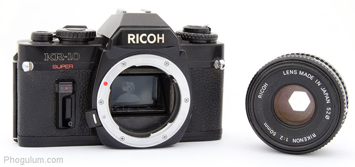 Ricoh KR-10 Super body and lens separately