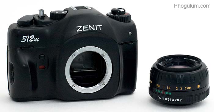 Zenit 312m lens removed